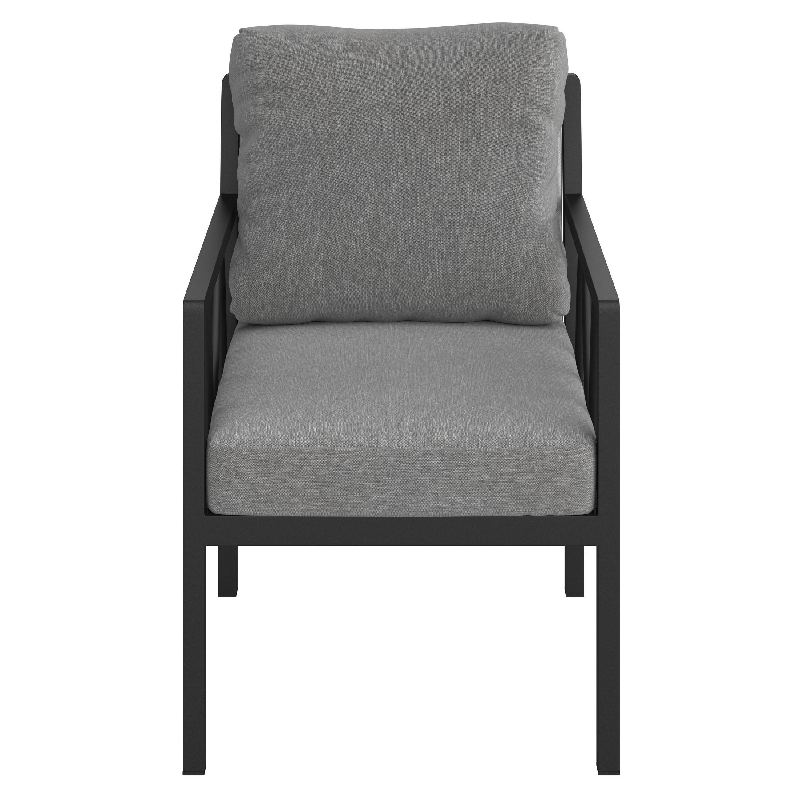 LOUNGESESSEL Grau Aluminium  - Grau, Design, Metall (63/84/80cm) - Amatio