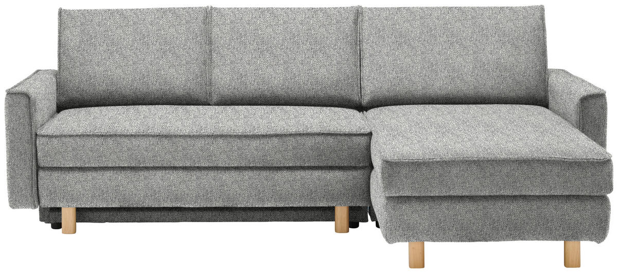 ECKSOFA  in Mikrovelours Naturfarben  237/170 cm  - Eichefarben/Naturfarben, KONVENTIONELL, Holz/Textil (237/170cm) - Sedda