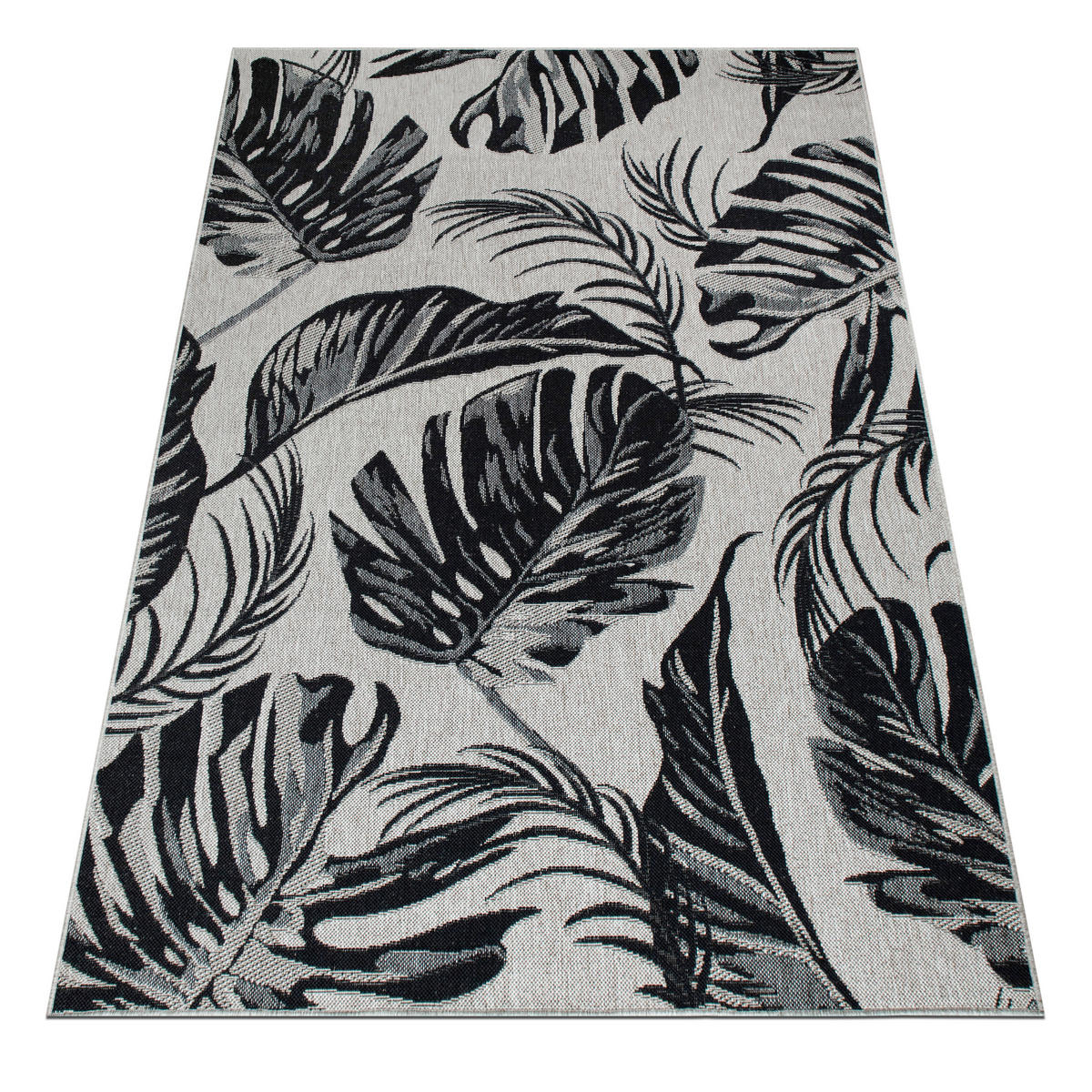 OUTDOORTEPPICH 80/150 cm Grau, Schwarz  - Schwarz/Grau, Design, Kunststoff (80/150cm) - Novel