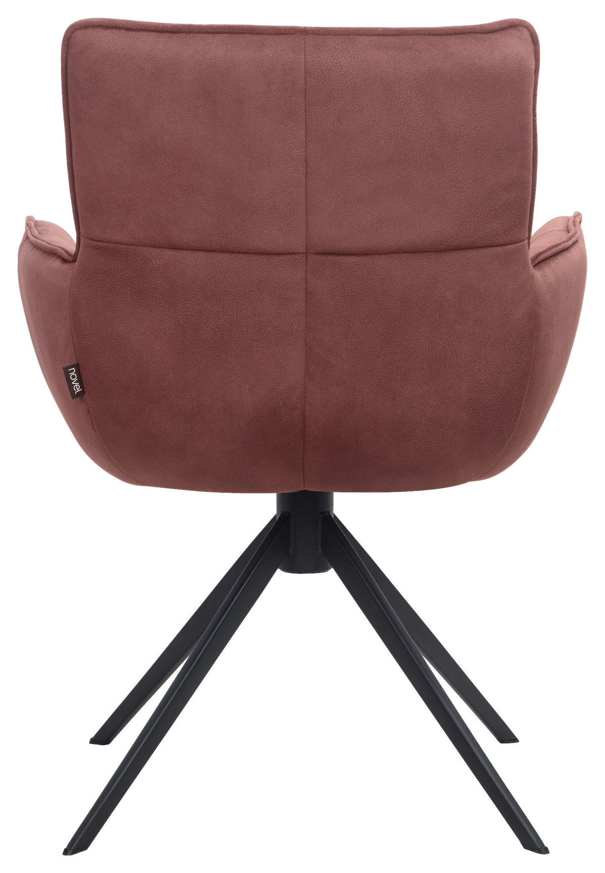 ARMLEHNSTUHL  Sitzfläche 360° drehbar, inklusive Armlehnen, automatische Rückholfunktion Webstoff  Rot  - Rot/Schwarz, Design, Textil/Metall (63/88,5/64cm) - Novel
