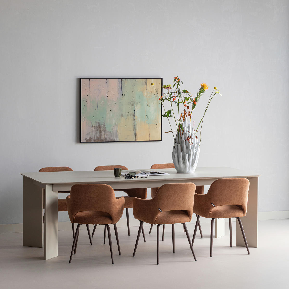 ARMLEHNSTUHL-SET 2 Stück gepolsterte Armlehnen Webstoff  - Dunkelbraun/Braun, MODERN, Textil/Metall (58/80/58cm) - Livetastic