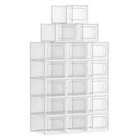 SCHUHBOX 35/19/25,2 cm  - Transparent/Weiß, Trend, Kunststoff (35/19/25,2cm) - Boxxx