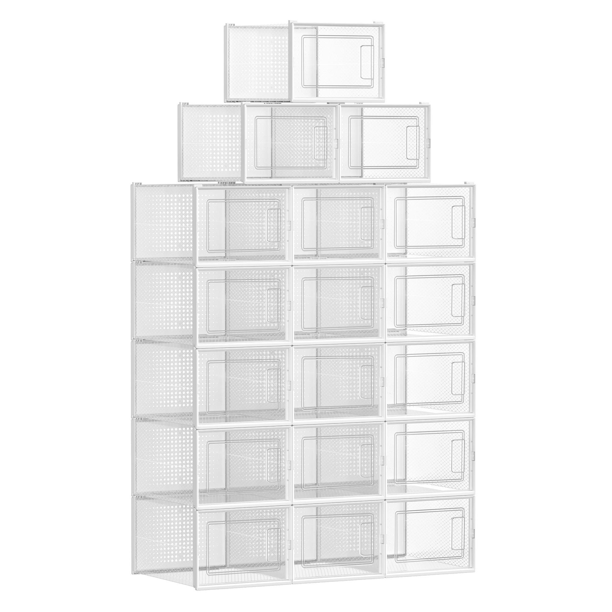 Boxxx Schuhbox Weiß, Transparent 33.3x19x25.2 cm