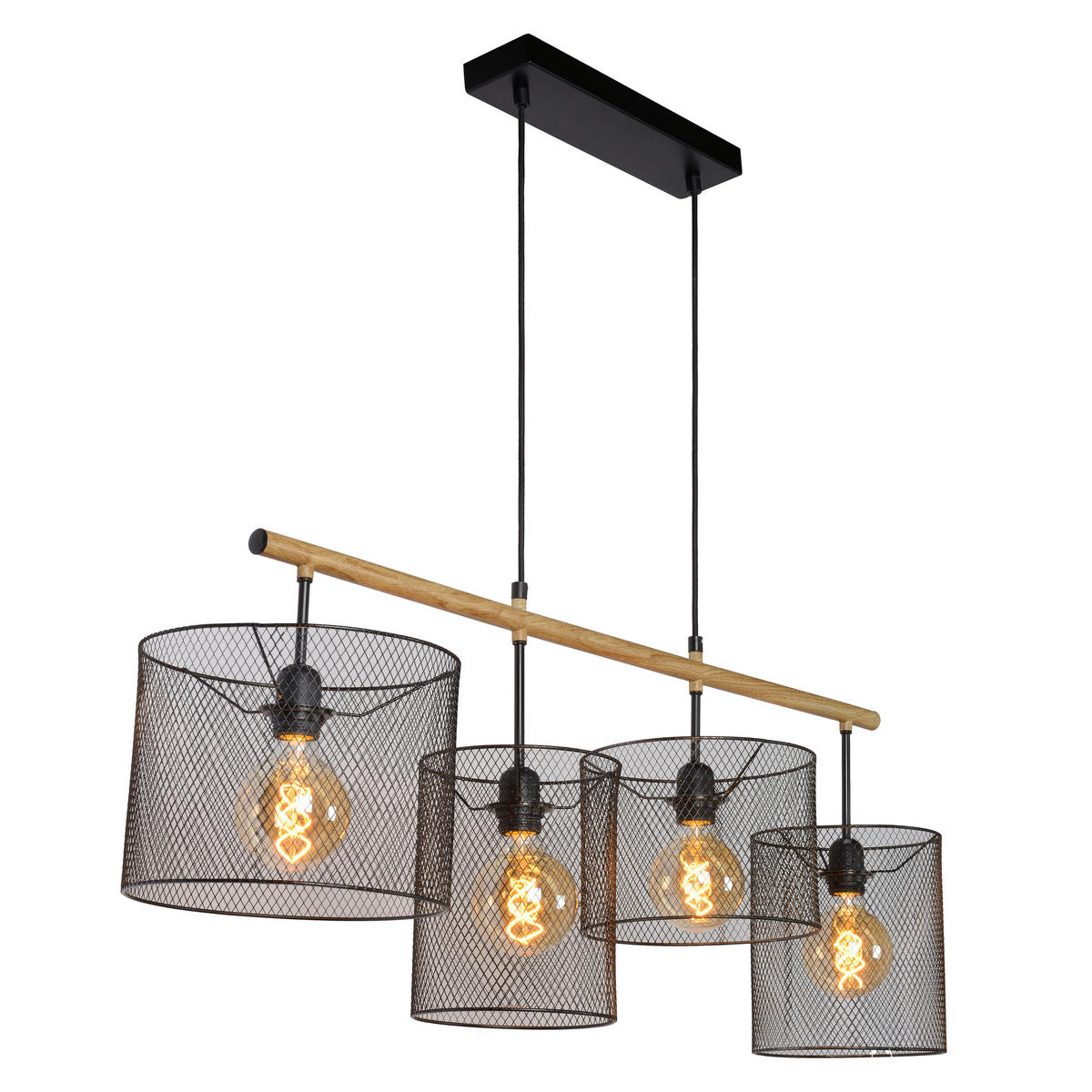 HÄNGELEUCHTE 107/23/175 cm    - Schwarz, Basics, Metall (107/23/175cm) - Lucide