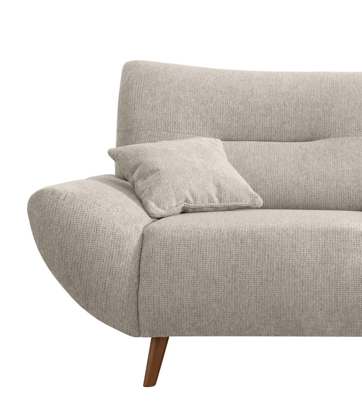 2-SITZER-SOFA Chenille Beige  - Wildeiche/Beige, MODERN, Holz/Textil (173/81/90cm) - MID.YOU