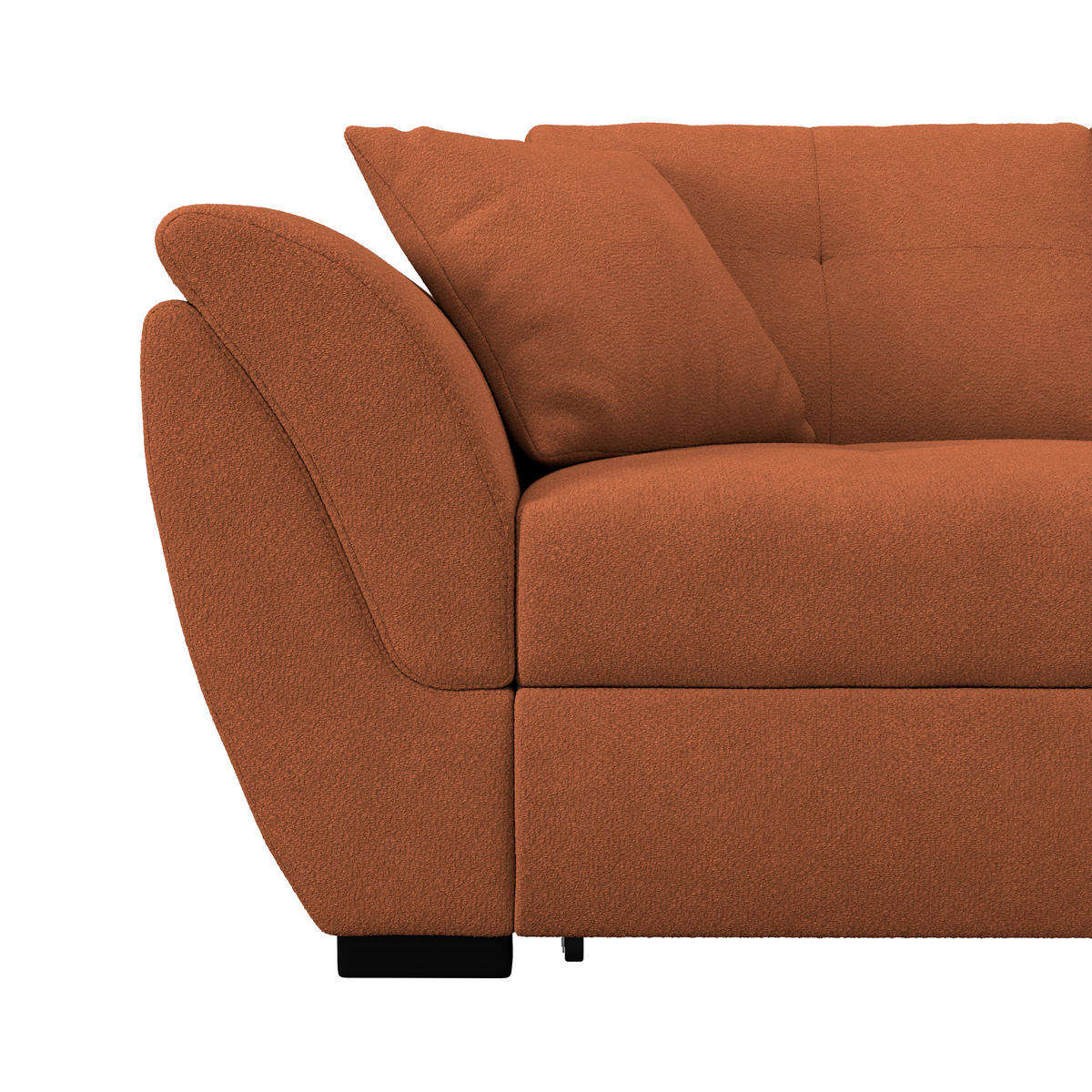 ECKSOFA Terracotta  - Terracotta/Schwarz, Konventionell, Textil (278/187cm) - MID.YOU