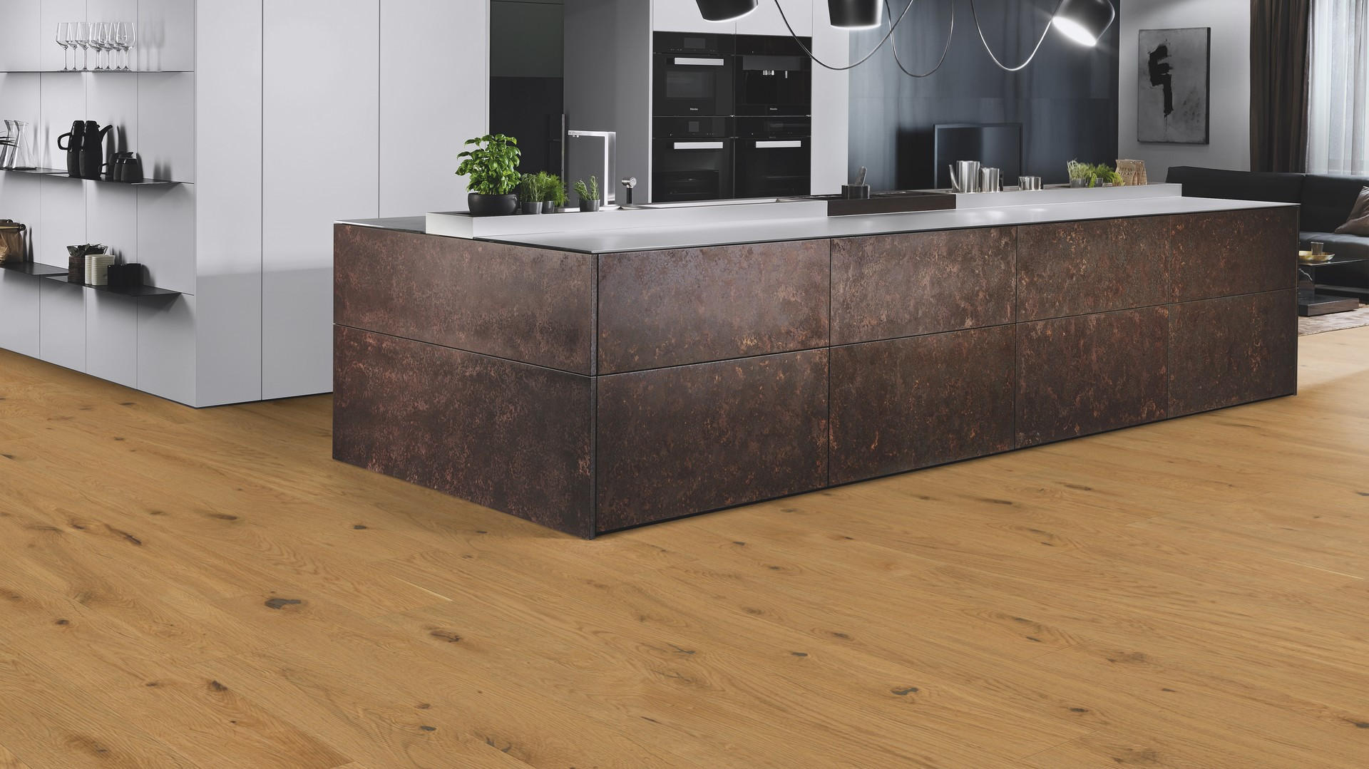 LANDHAUSDIELE, Eiche Wild Gesund-Diele  per  m² - Eichefarben, Design, Holz (224,5/19,3/1,3cm) - Weitzer Parkett