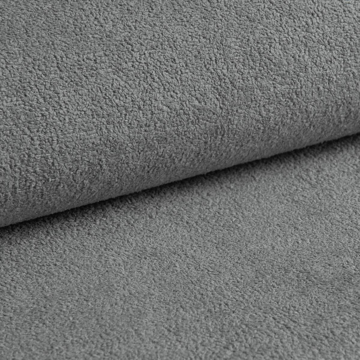 RÉCAMIERE HEVIA in Bouclé Hellgrau  inkl.  - Hellgrau/Schwarz, Design, Kunststoff/Textil (235/97/98cm) - MID.YOU