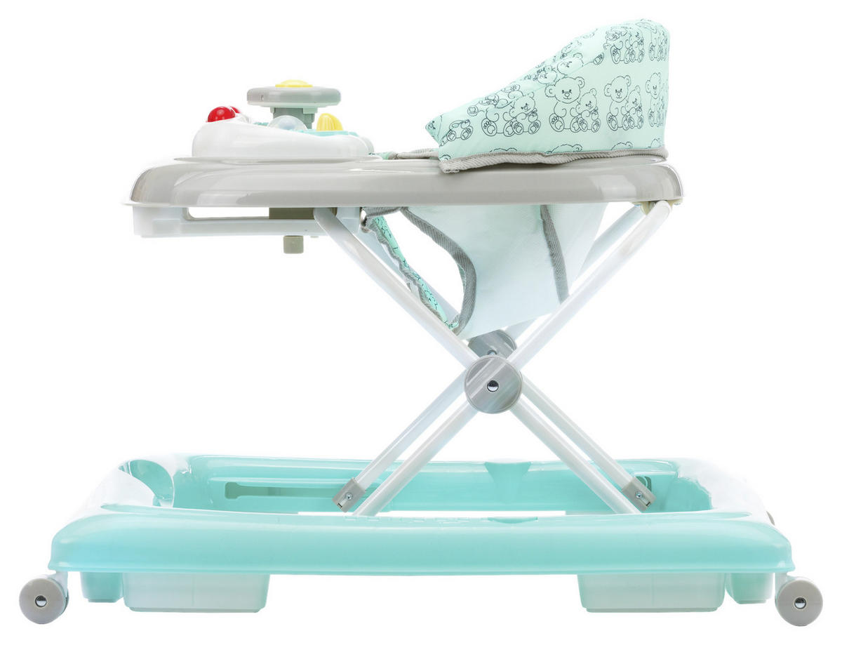 DUBAK - siva/tirkizna, Osnovno, metal/tekstil (65/62/60cm) - My Baby Lou
