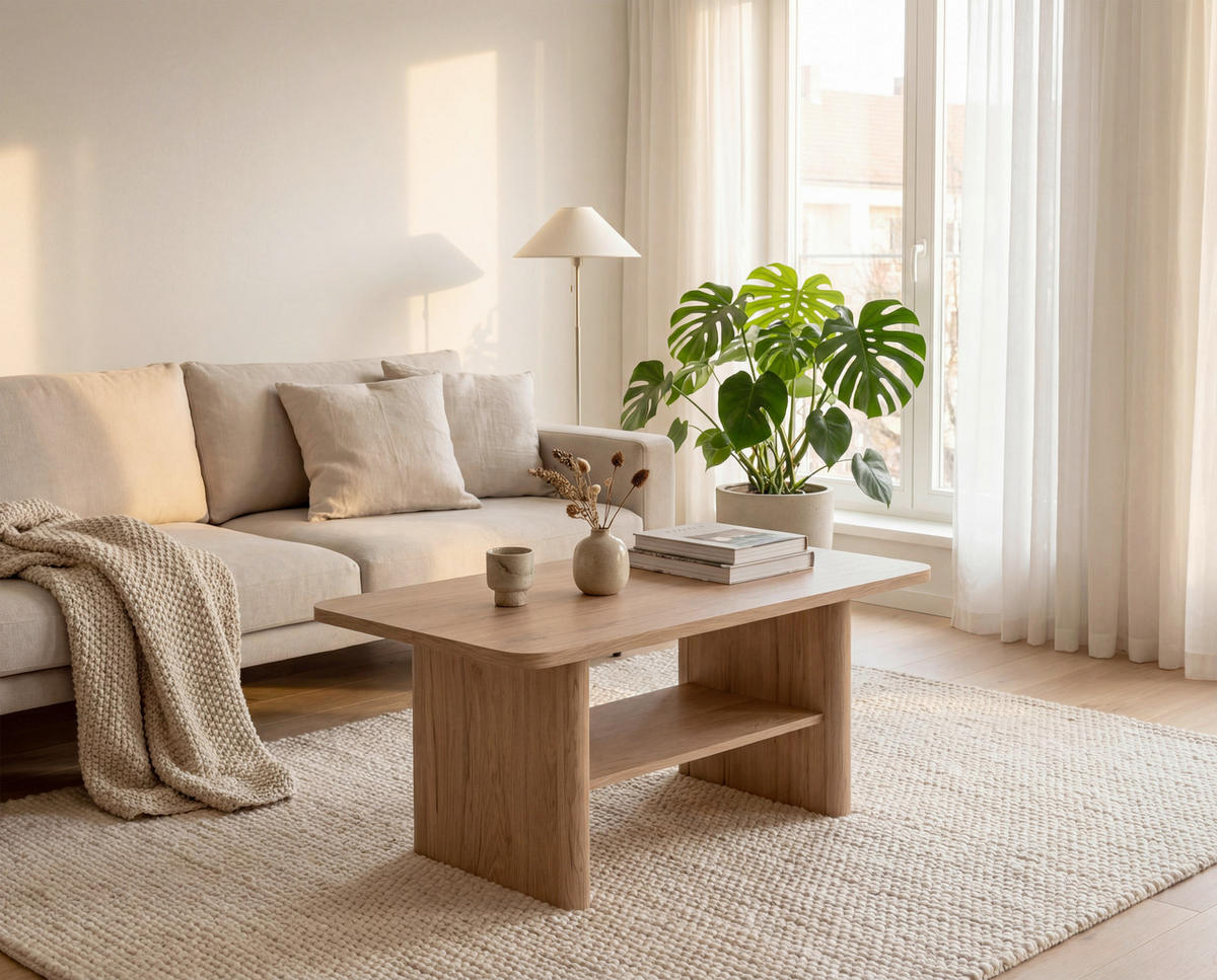 COUCHTISCH rechteckig Naturfarben  - Naturfarben, Design, Holzwerkstoff (90/42/56cm) - MID.YOU