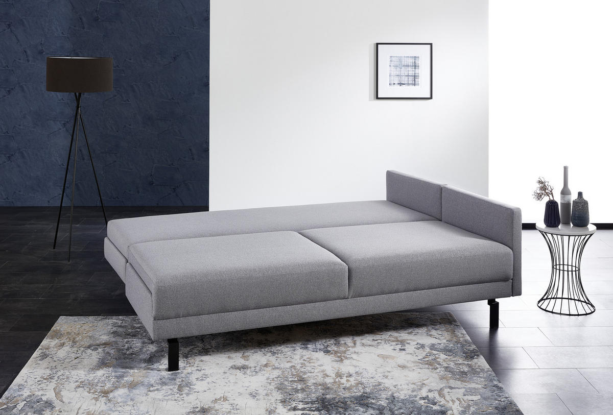 SCHLAFSOFA in Flachgewebe Blau  - Blau/Schwarz, Design, Textil (220/88/104cm) - Bali