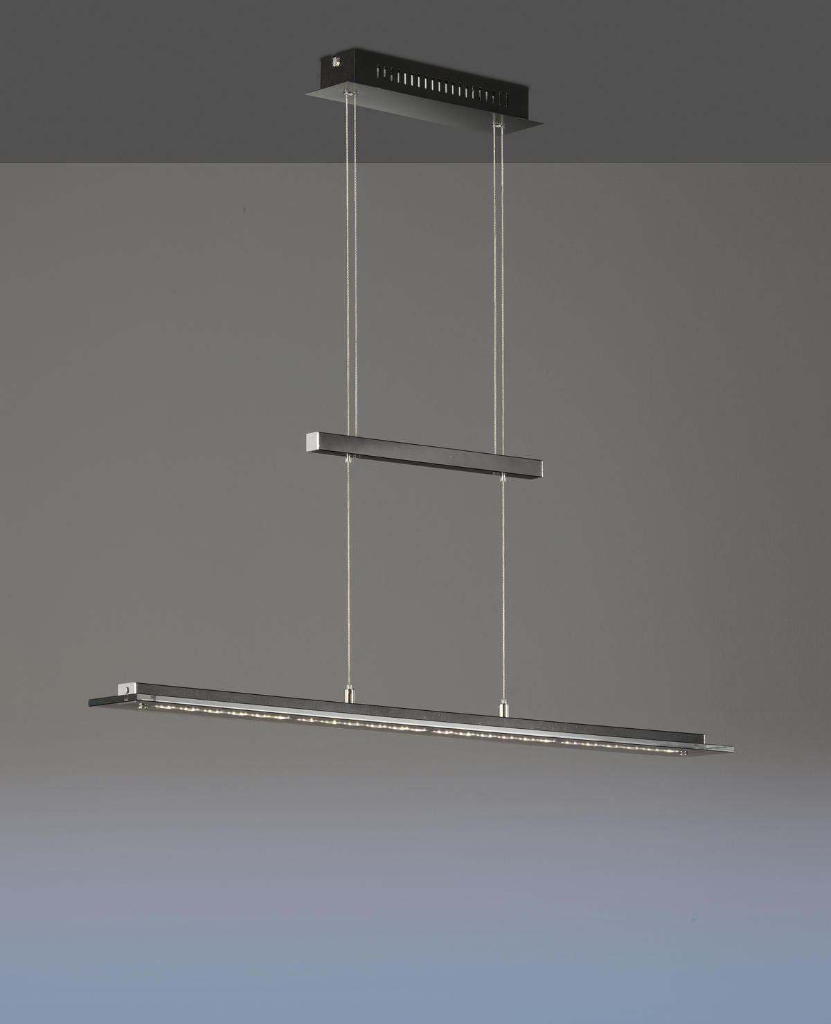 LED SVJETILJKA VISEĆA    88/9/80-150 cm    Tenso  - boje kroma/crna, Trend, staklo/metal (88/9/80-150cm)