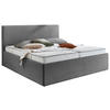 POLSTERBETT 180/200 cm  in Grau  - Schwarz/Grau, Trend, Kunststoff/Textil (180/200cm) - Boxxx