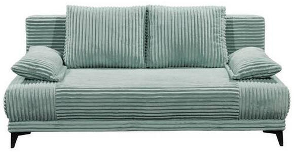 SCHLAFSOFA Cord Pastellgrün  - Pastellgrün/Schwarz, KONVENTIONELL, Kunststoff/Textil (211/96/105cm) - Carryhome