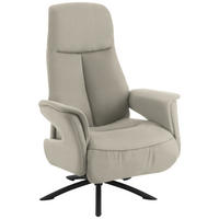 RELAXSESSEL in Textil Greige  - Greige/Schwarz, Design, Textil/Metall (73/108/86cm) - Welnova