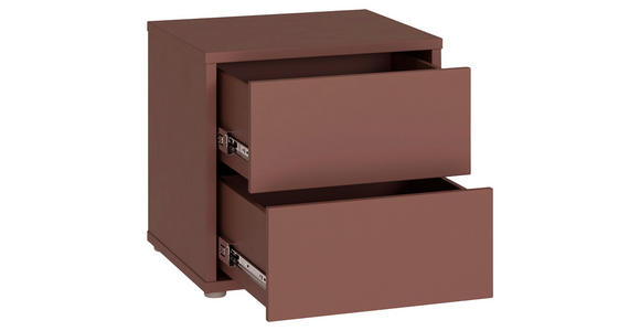 NACHTSCHRANK 50/48/42 cm  - Silberfarben/Terracotta, Trend, Holzwerkstoff/Kunststoff (50/48/42cm) - Carryhome