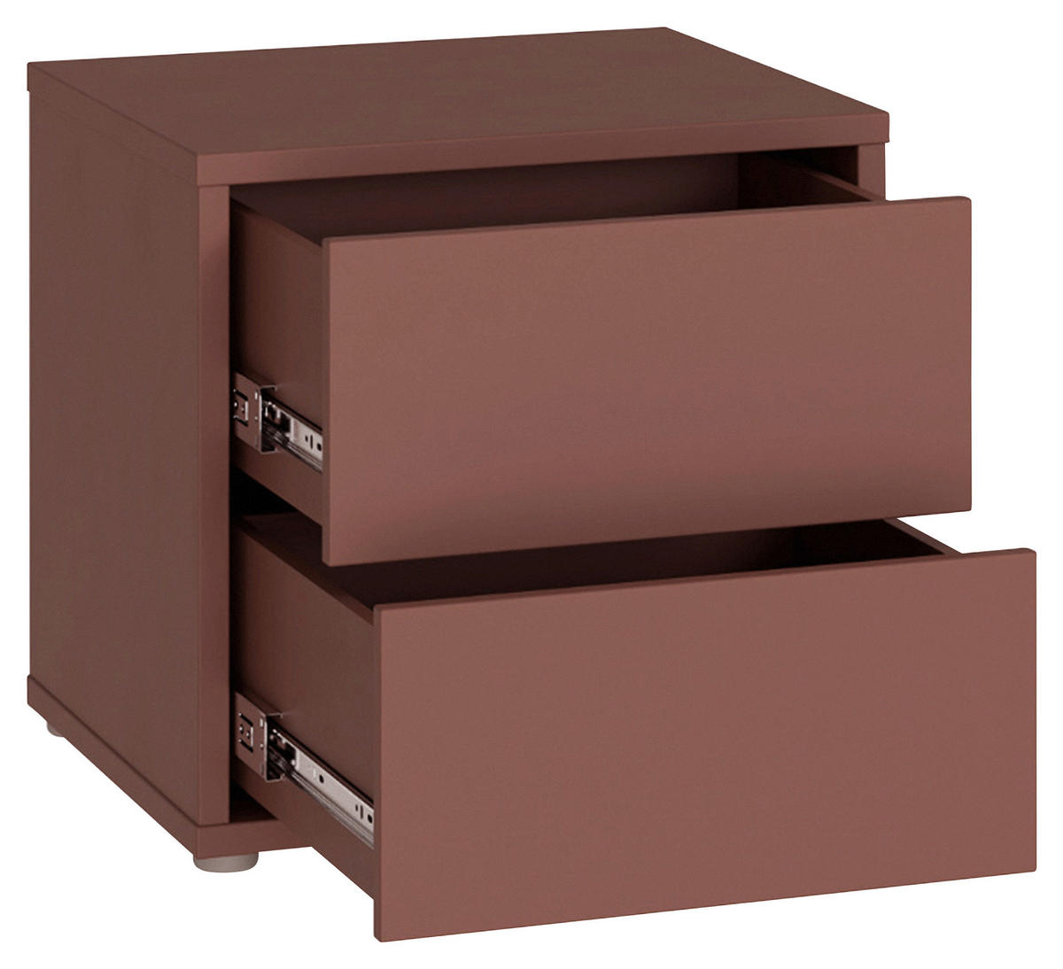 NACHTSCHRANK 50/48/42 cm  - Silberfarben/Terracotta, Trend, Holzwerkstoff/Kunststoff (50/48/42cm) - Carryhome