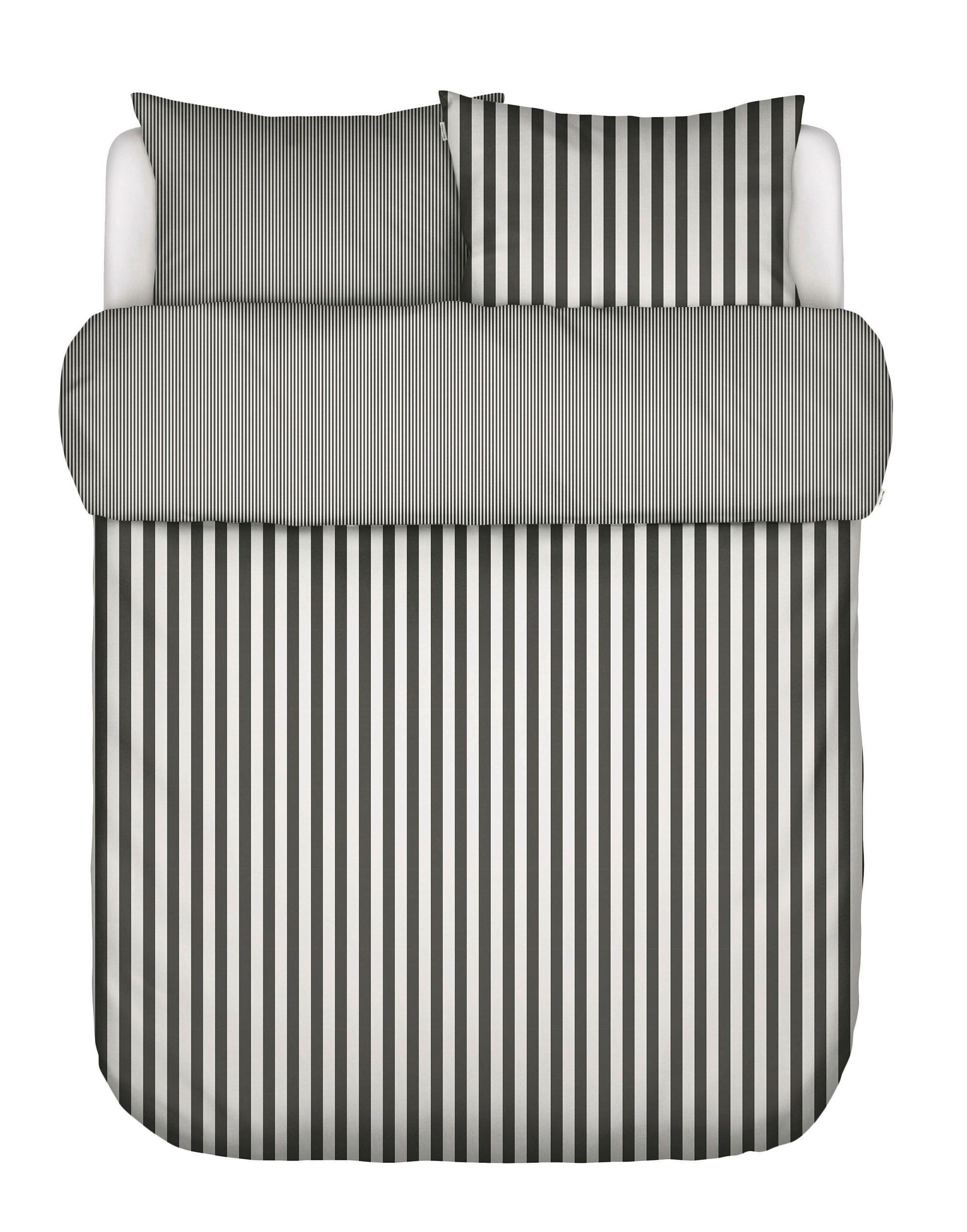 POSTELJNINA CLASSIC STRIPE 200/200 cm saten siva  - siva, Konvencionalno, tekstil (200/200cm) - Marc O'Polo