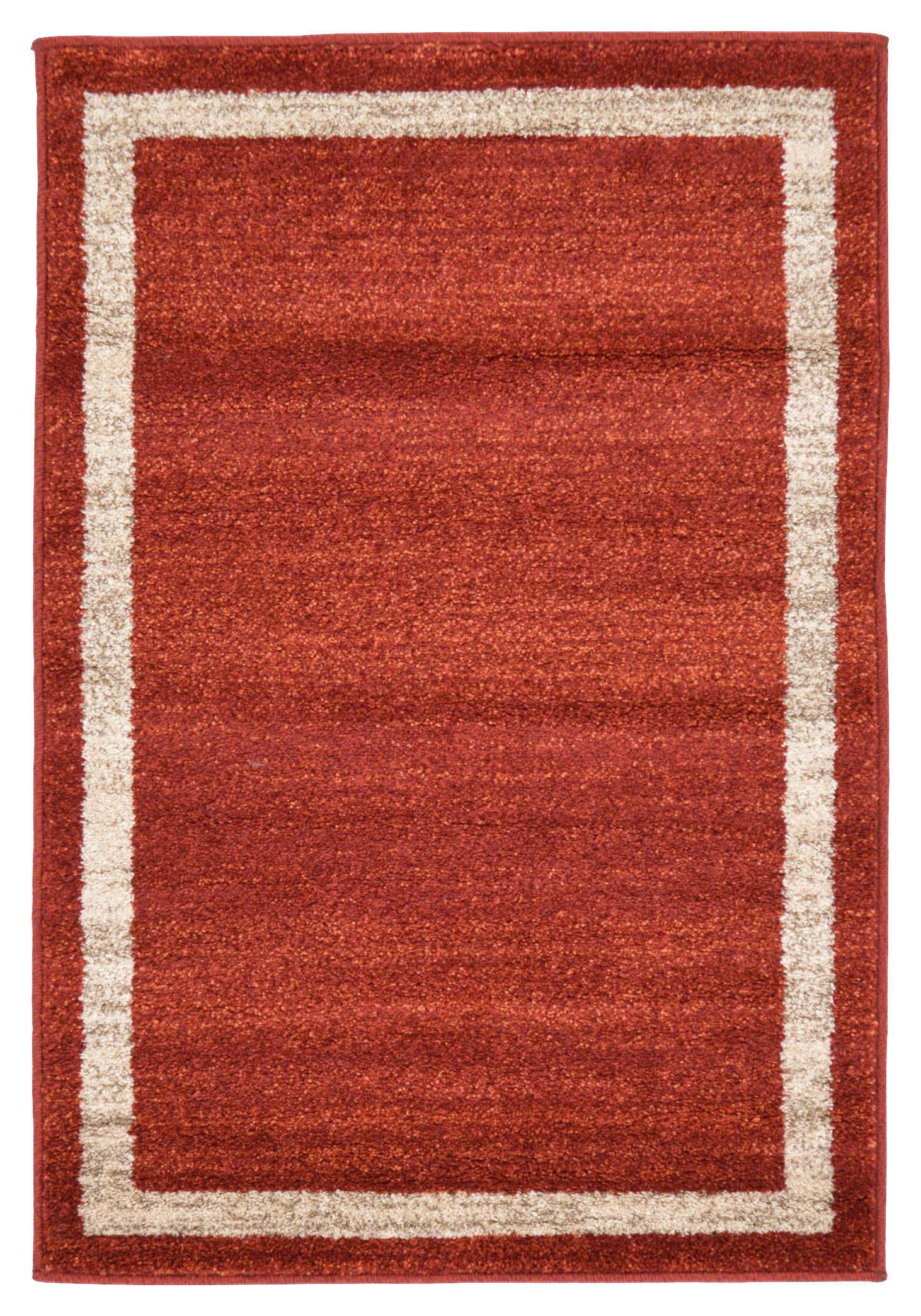 WEBTEPPICH  90/65 cm  Creme, Terracotta   - Terracotta/Creme, Basics, Textil (90/65cm)