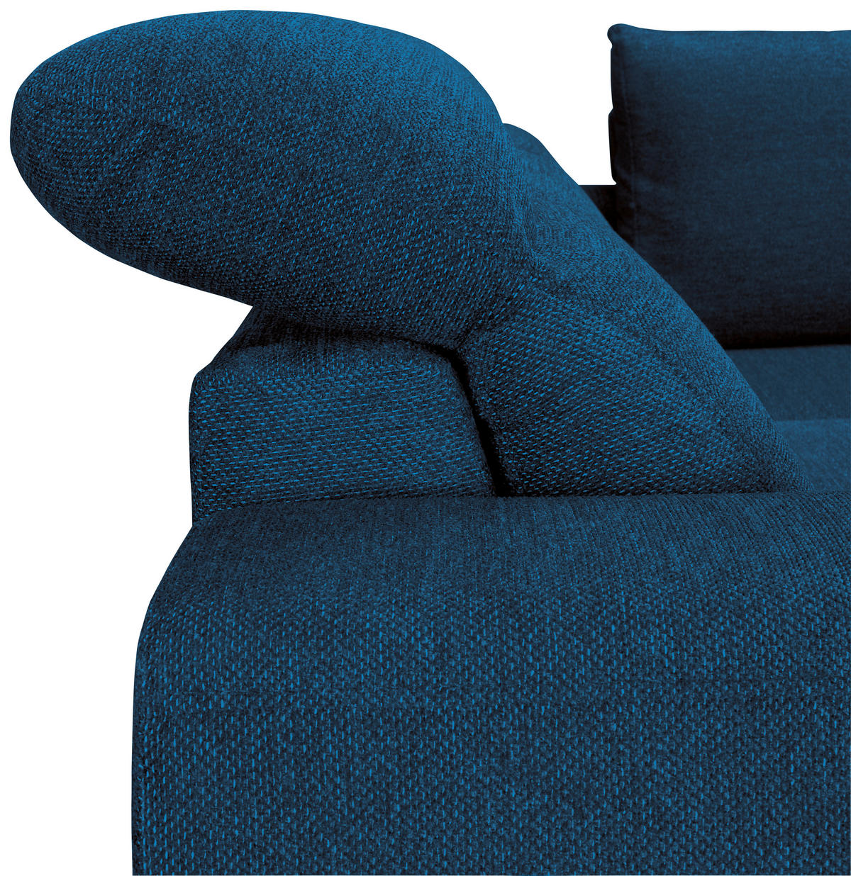 ECKSOFA Blau Chenille  - Blau/Schwarz, KONVENTIONELL, Textil/Metall (240/185cm) - Carryhome