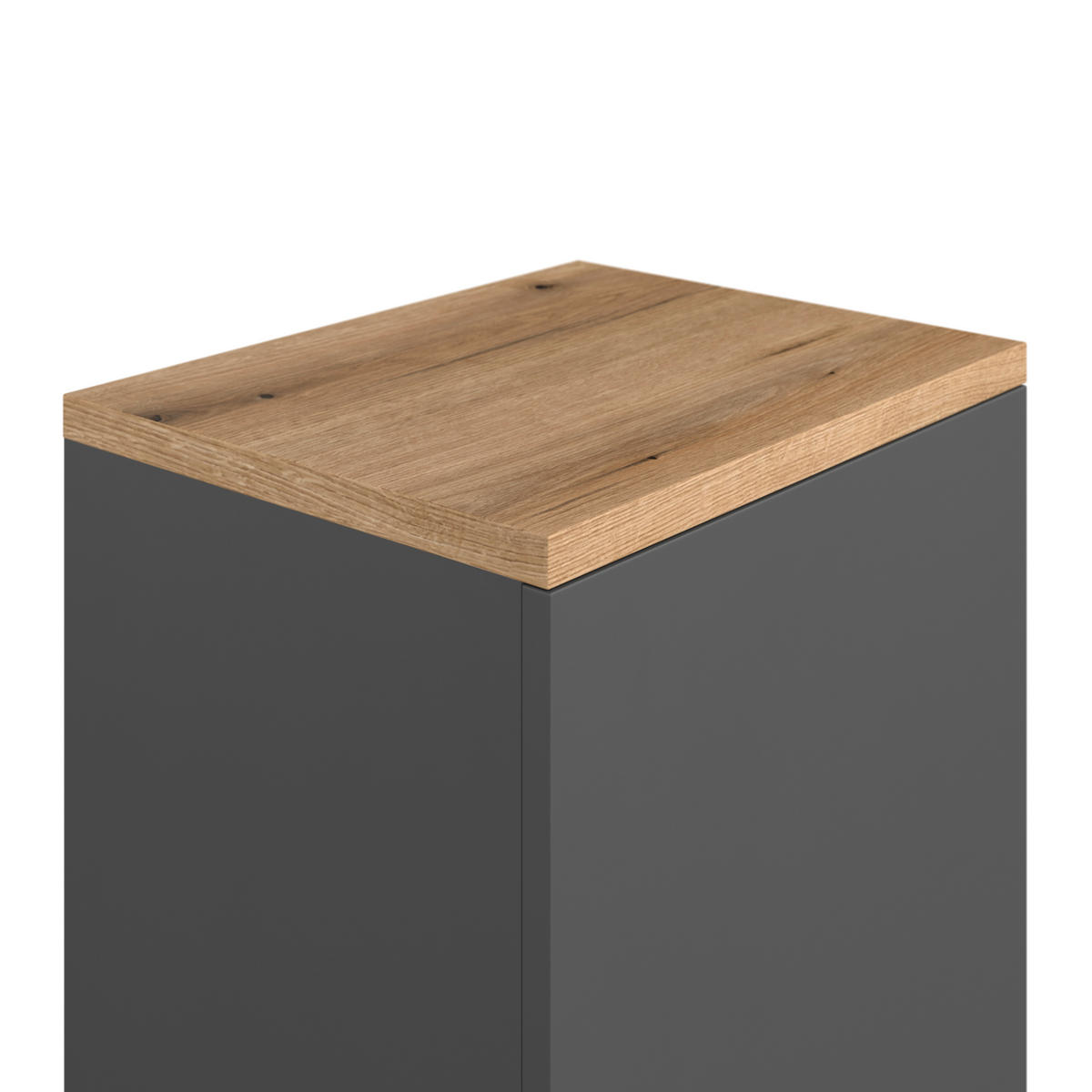 HOCHSCHRANK 40/170/30 cm  - Eichefarben/Anthrazit, MODERN, Holzwerkstoff/Kunststoff (40/170/30cm) - MID.YOU