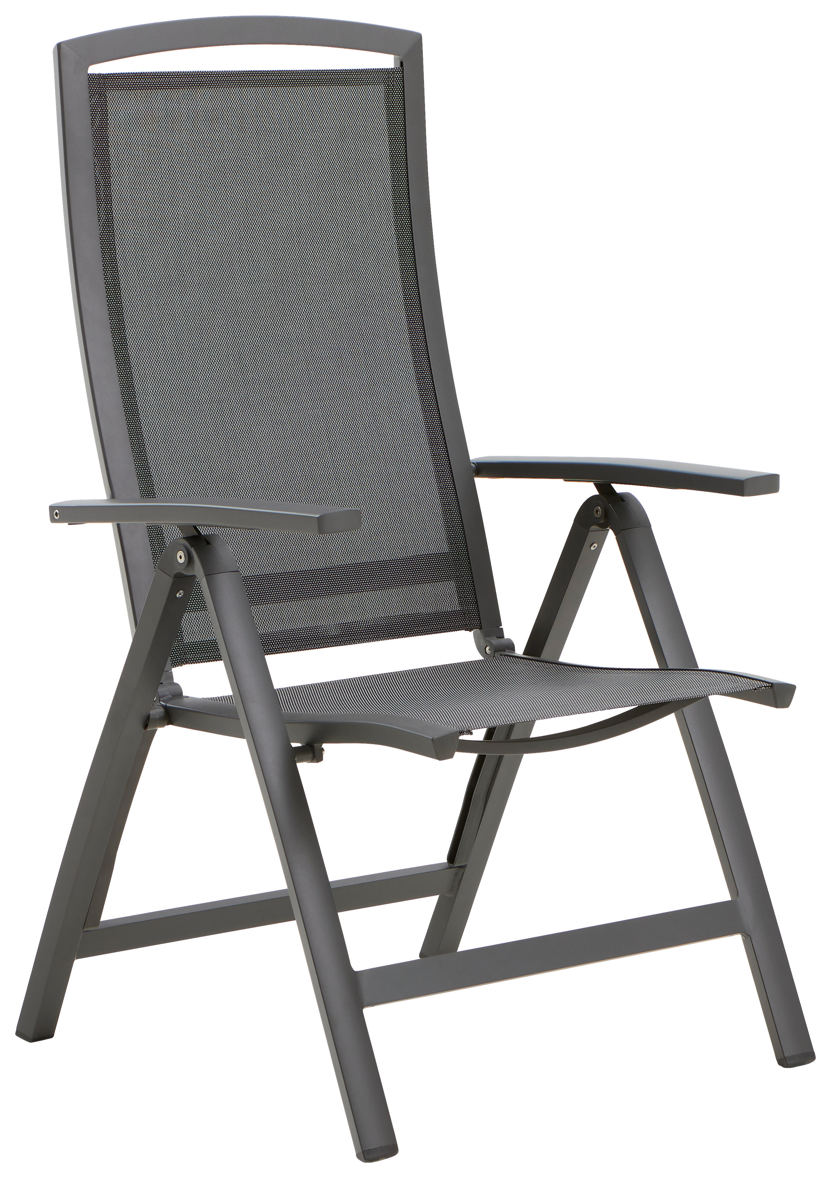 ZAHRADNÍ SKLÁDACÍ KŘESLO, kov, textil - tmavě šedá/antracitová, Design, kov/textil (63/107/113cm) - Amatio