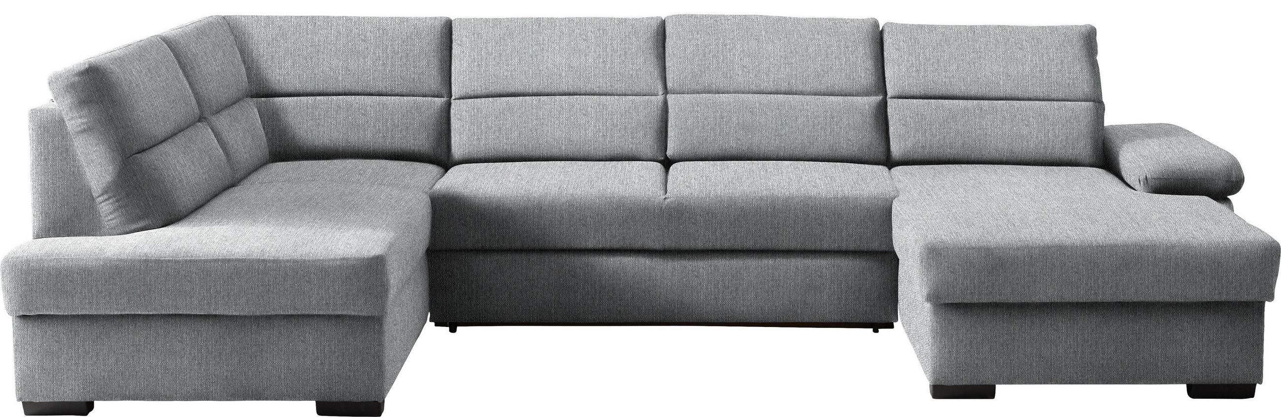 WOHNLANDSCHAFT Webstoff Grau  - Dunkelbraun/Grau, Konventionell, Kunststoff/Textil (183/319/166cm) - Cantus