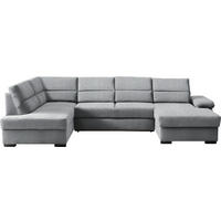 WOHNLANDSCHAFT Webstoff Grau  - Dunkelbraun/Grau, Konventionell, Kunststoff/Textil (183/319/166cm) - Cantus