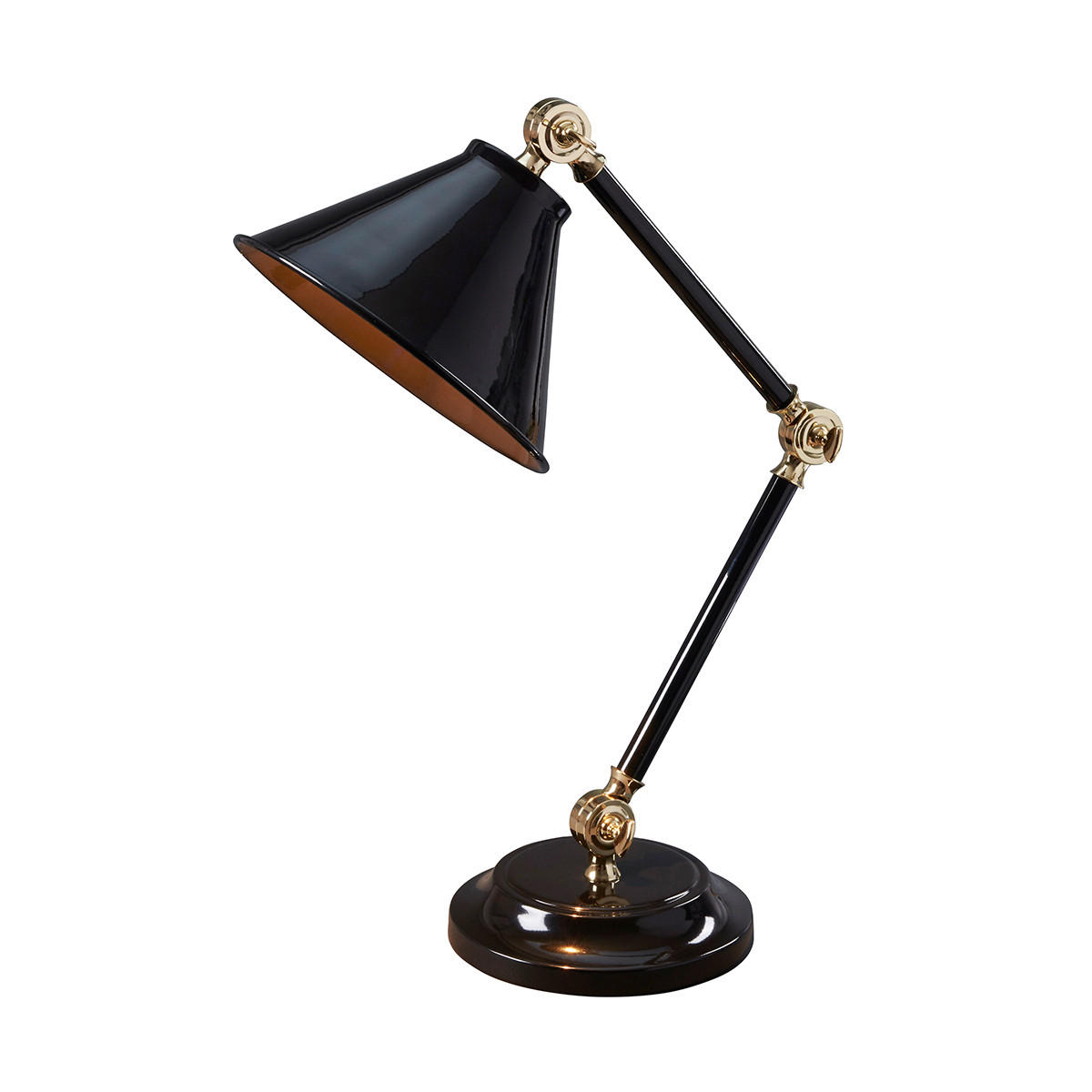 TISCHLEUCHTE - Messingfarben/Schwarz, Basics, Metall (21/52.3/21cm) - Elstead Lighting