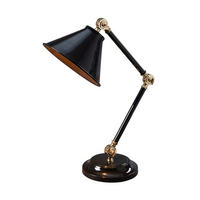 TISCHLEUCHTE - Messingfarben/Schwarz, Basics, Metall (21/52.3/21cm) - Elstead Lighting