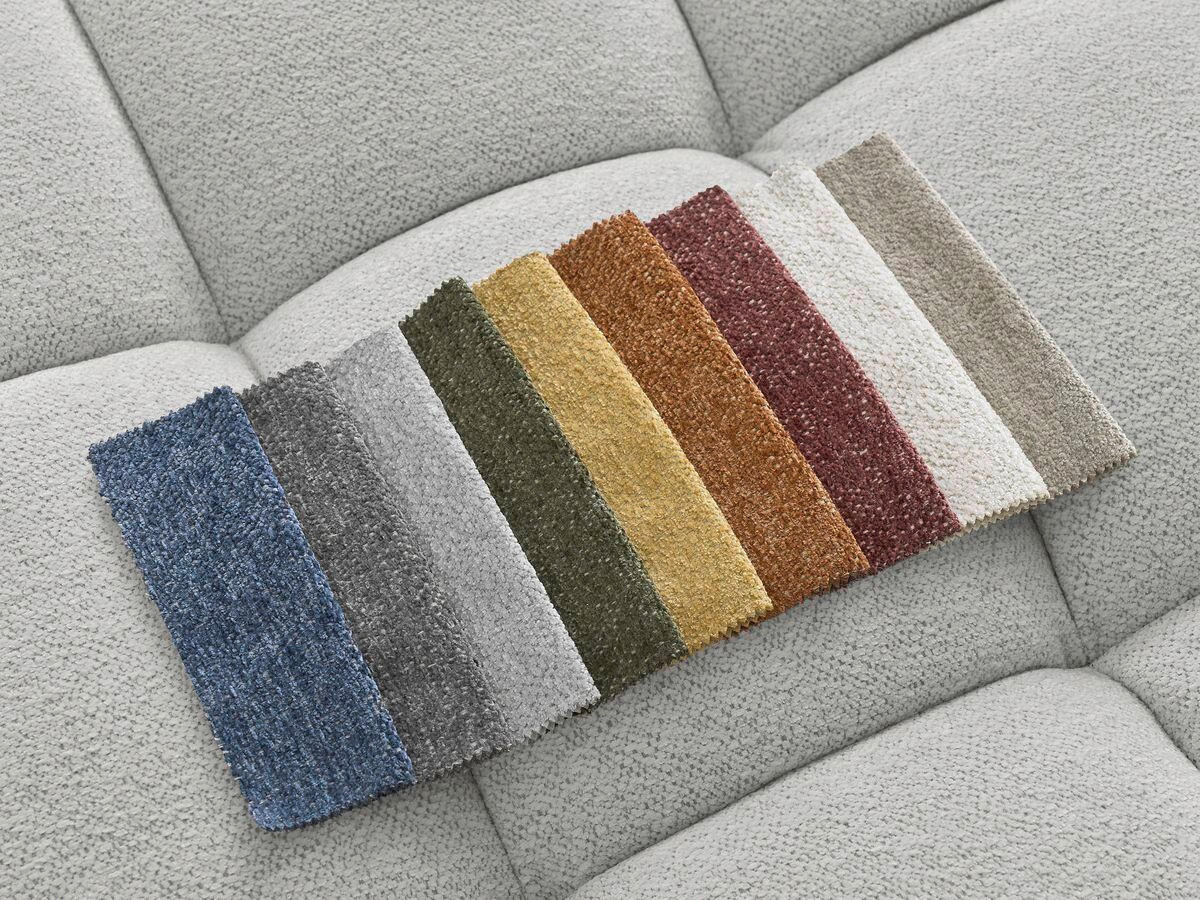 ECKSCHLAFSOFA EVEREST  mit Rücken echt, Armteil links, Armteil rechts Flachgewebe Hellgrau  - Hellgrau/Schwarz, MODERN, Kunststoff/Textil (320/212cm)