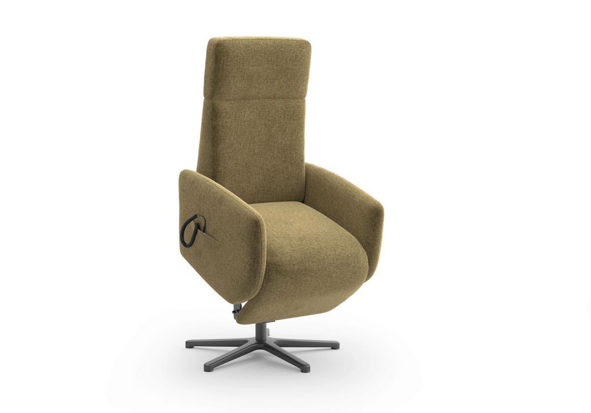RELAXSESSEL in Textil Olivgrün  - Schwarz/Olivgrün, KONVENTIONELL, Textil/Metall (71/110/82cm) - Sit & More