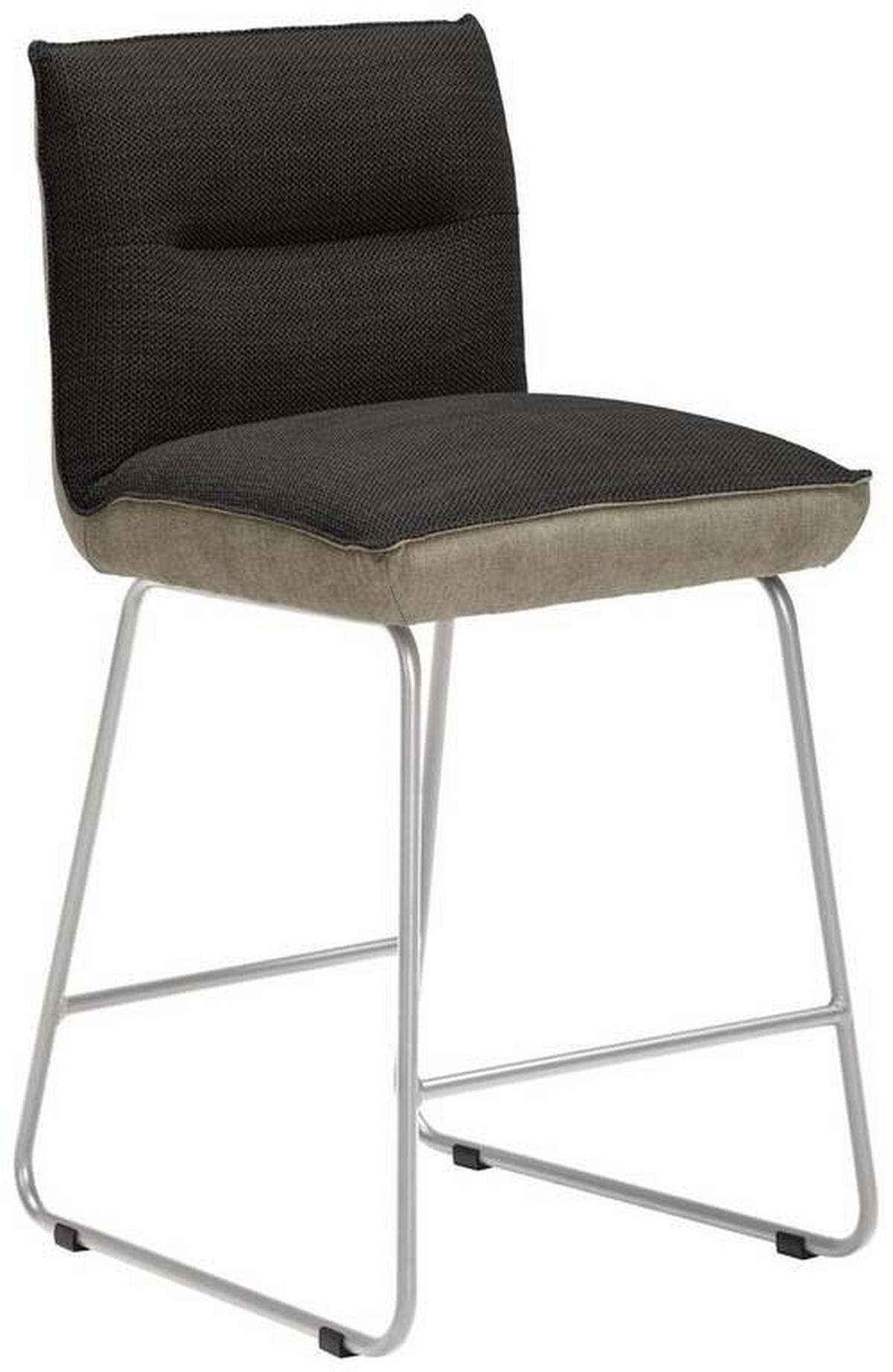 TRESENSTUHL in Metall, Textil Anthrazit, Edelstahlfarben, Greige  - Edelstahlfarben/Greige, Design, Textil/Metall (48/92/54cm) - Dieter Knoll