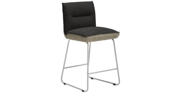 TRESENSTUHL in Anthrazit, Edelstahlfarben, Greige - Edelstahlfarben/Greige, Design, Textil/Metall (48/92/54cm) - Dieter Knoll