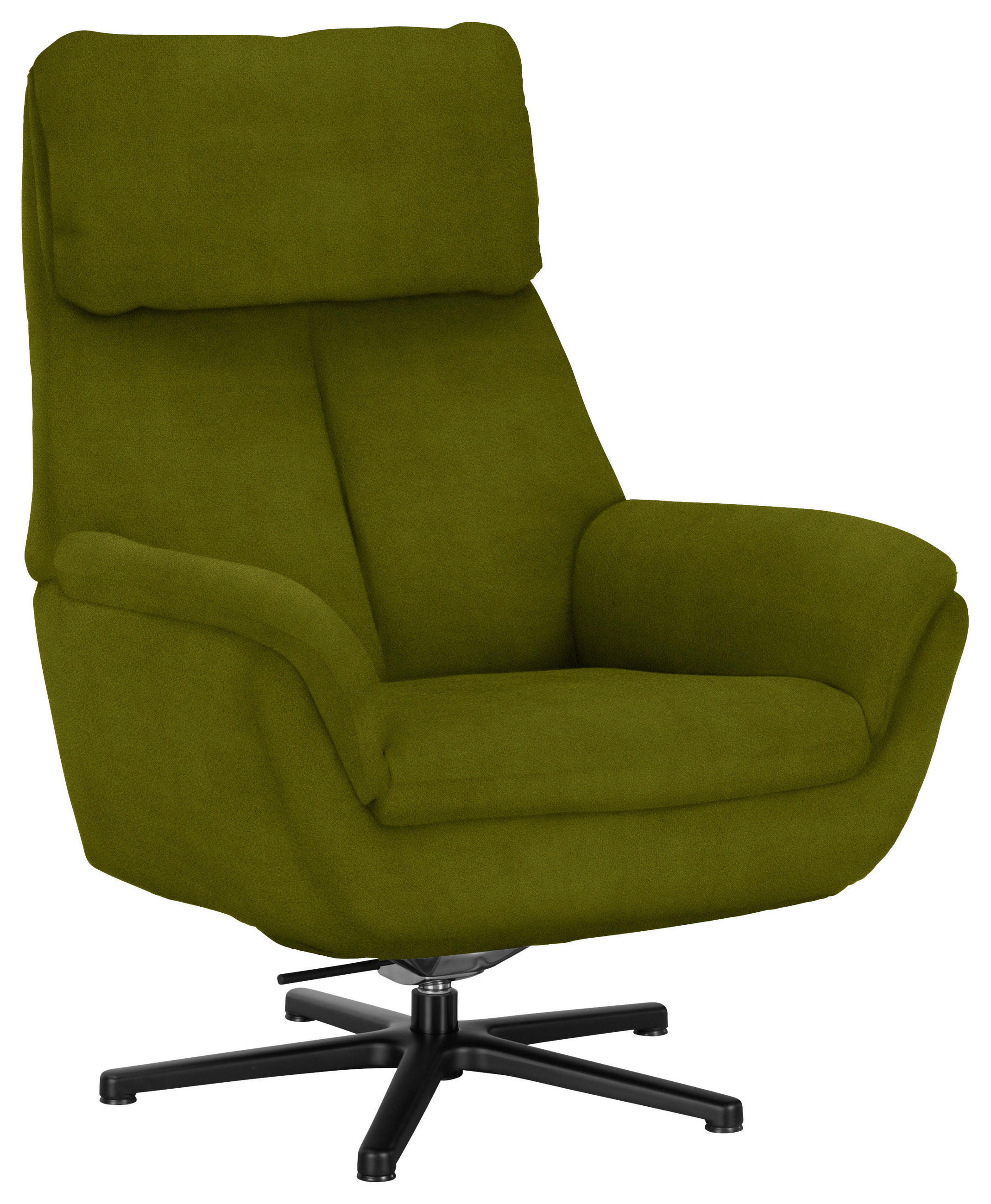RELAXSESSEL in Textil Hellgrün  - Schwarz/Hellgrün, Design, Textil/Metall (79/108/89cm) - Beldomo Style