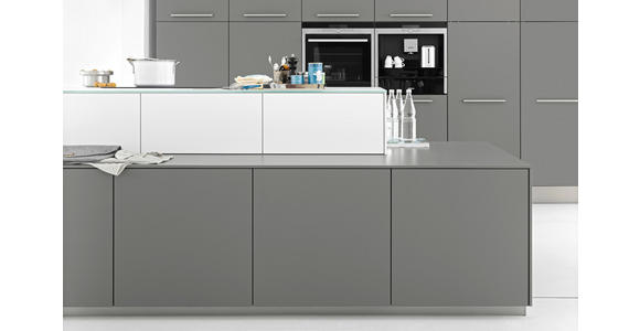 EINBAUKÜCHE - Weiß/Grau, Design, Holzwerkstoff - Dieter Knoll