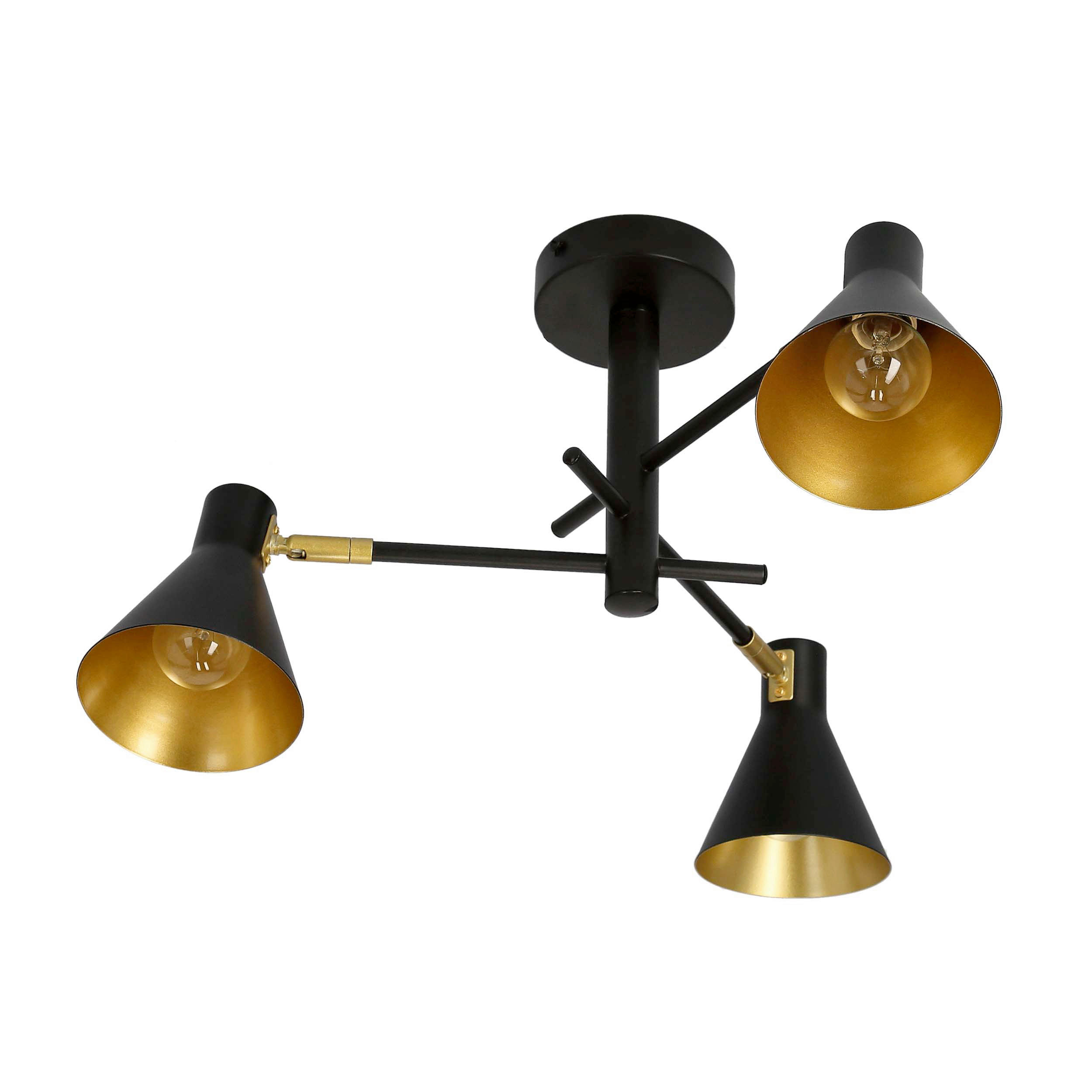 DECKENLEUCHTE 48/48/26 cm   - Schwarz, Basics, Metall (48/48/26cm)