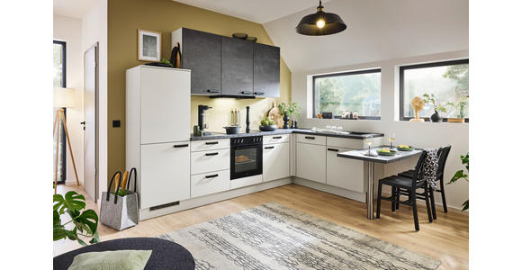 ECKKÜCHE XO 21 305/245 cm  in Hellgrau, Dunkelgrau  - Dunkelgrau/Hellgrau, Design, Holzwerkstoff/Metall (305/245cm) - Xora