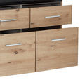 KLEIDERSCHRANK  in Dunkelgrau, Eiche Artisan  - Dunkelgrau/Silberfarben, Design, Holzwerkstoff/Kunststoff (91/197/54cm) - Carryhome