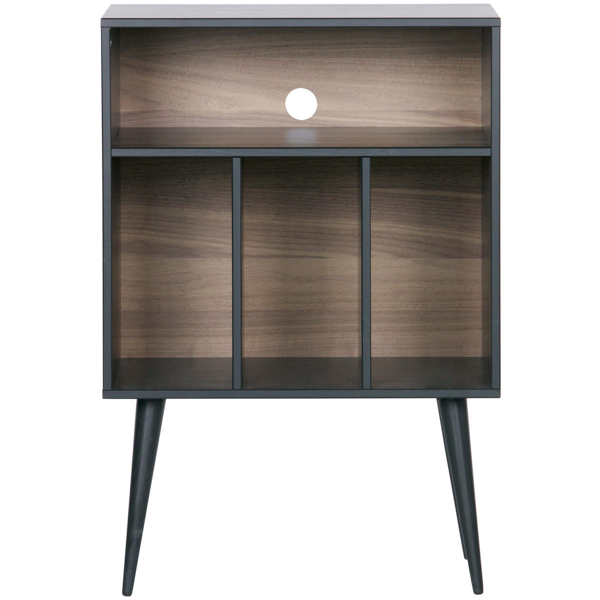 KOMMODE James  in 60/83/44 cm  - Walnussfarben/Schwarz, Design, Holz/Holzwerkstoff (60/83/44cm) - Livetastic