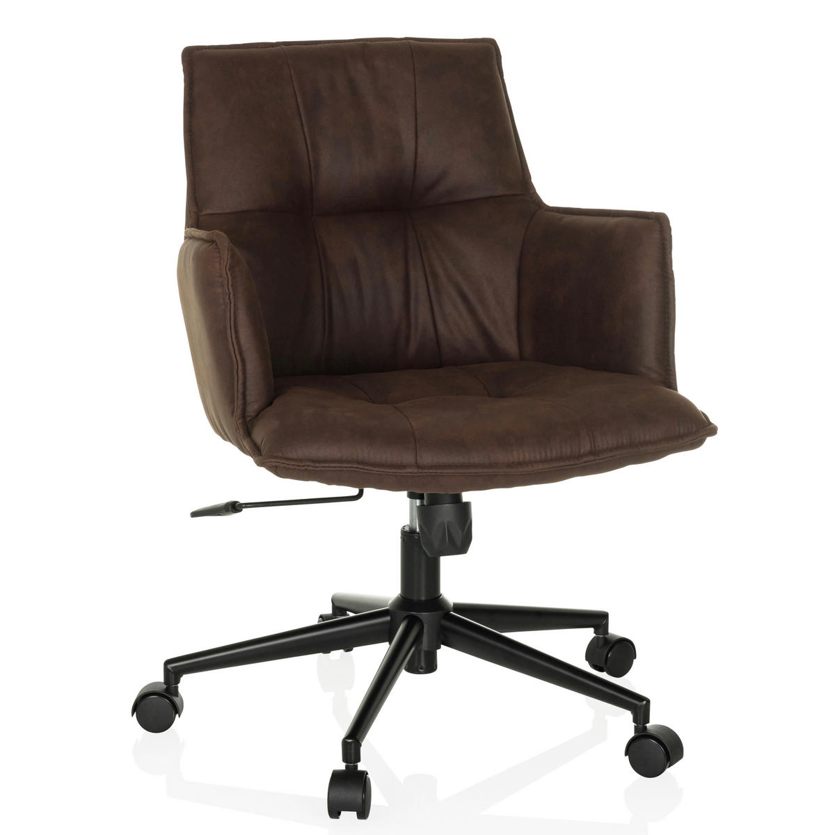 DREHSTUHL Dunkelbraun  - Dunkelbraun/Schwarz, MODERN, Kunststoff/Textil (54/85/70cm) - MID.YOU