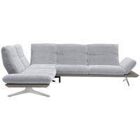 ECKSOFA in Flachgewebe Grau  209/277 cm  - Edelstahlfarben/Grau, Design, Textil/Metall (209/277cm) - Koinor