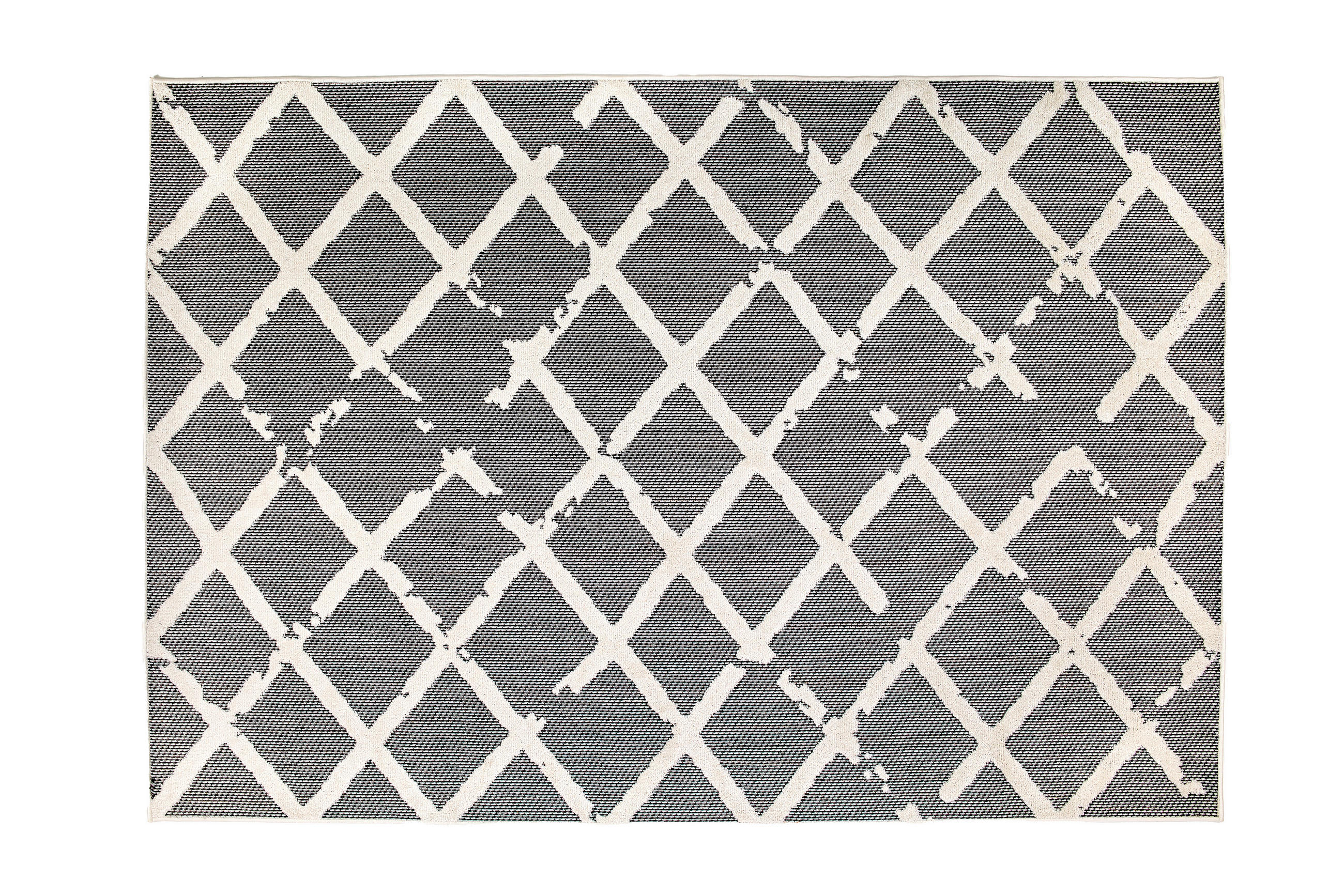 OUTDOORTEPPICH  für Terrasse und Balkon 120/170 cm Serina Grau, Weiß  - Weiß/Grau, Basics, Kunststoff (120/170cm) - Astra