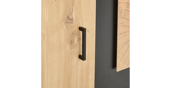 SIDEBOARD in 160/78/40 cm - Eichefarben/Schwarz, LIFESTYLE, Holzwerkstoff/Metall (160/78/40cm) - Xora