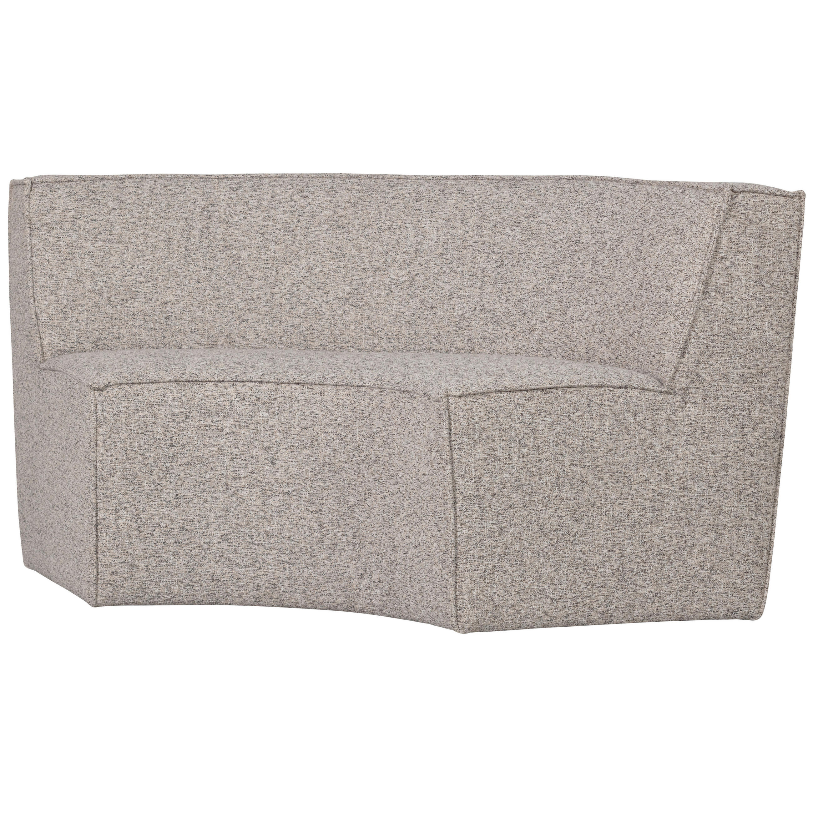 ECKBANK Webstoff Sandfarben Kunststoff   - Sandfarben/Schwarz, Design, Kunststoff/Textil (186/85/90cm) - Livetastic