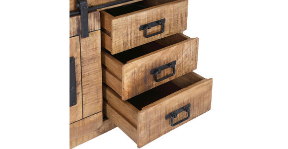 KOMMODE , 90/85/45 cm, 5 Schublade(n)  - Schwarz/Braun, LIFESTYLE, Holz/Metall (90/85/45cm) - Landscape