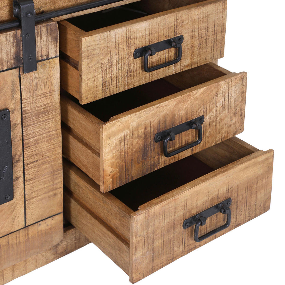 KOMMODE  in 90/85/45 cm  - Schwarz/Braun, LIFESTYLE, Holz/Metall (90/85/45cm) - Landscape