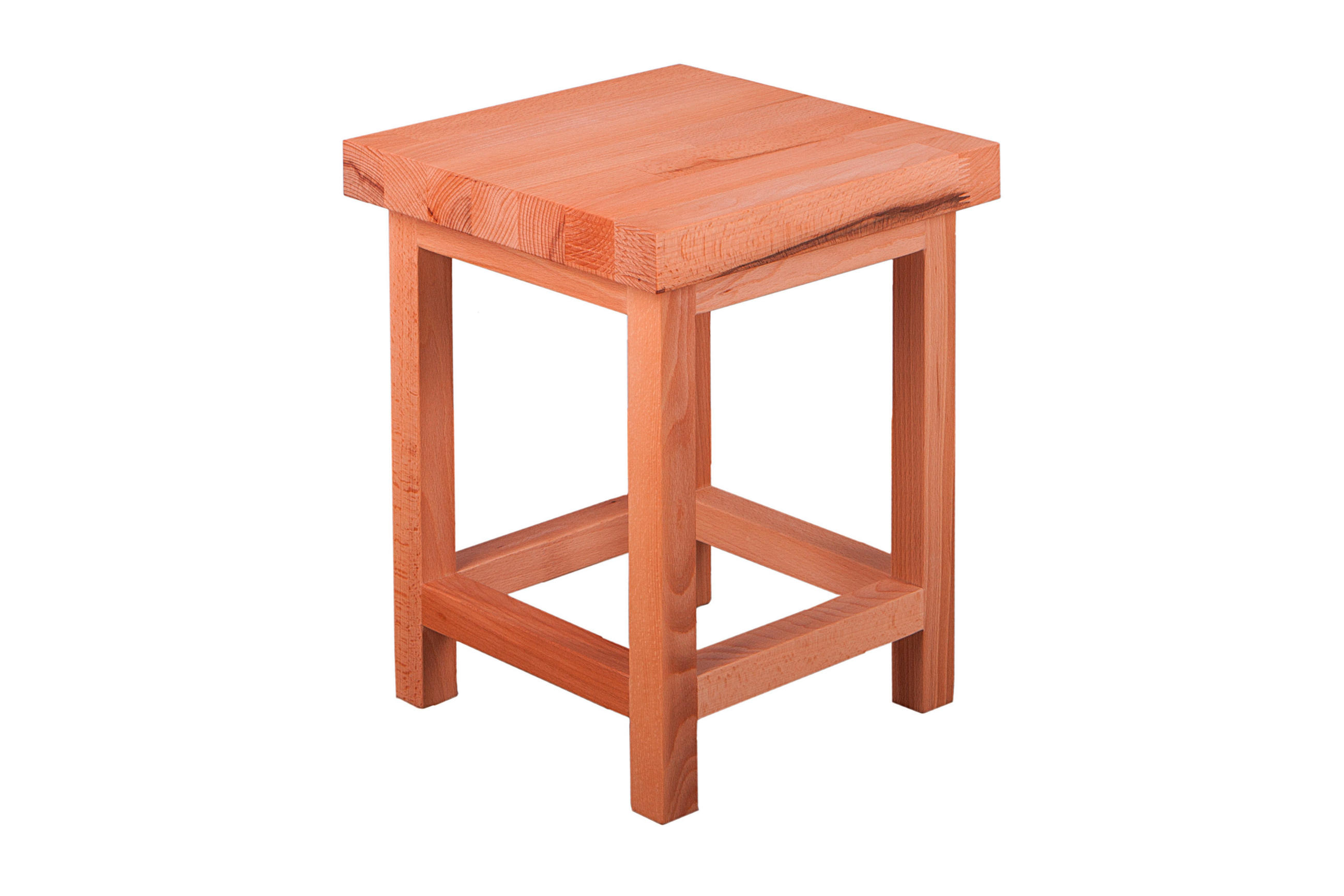 Universalhocker  - Kernbuche, Basics, Holz (30/40/30cm) - Gardenson