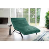 RELAXLIEGE in Cord Grün  - Schwarz/Grün, Design, Textil/Metall (120/54-113/158-198cm) - Pure Home Lifestyle