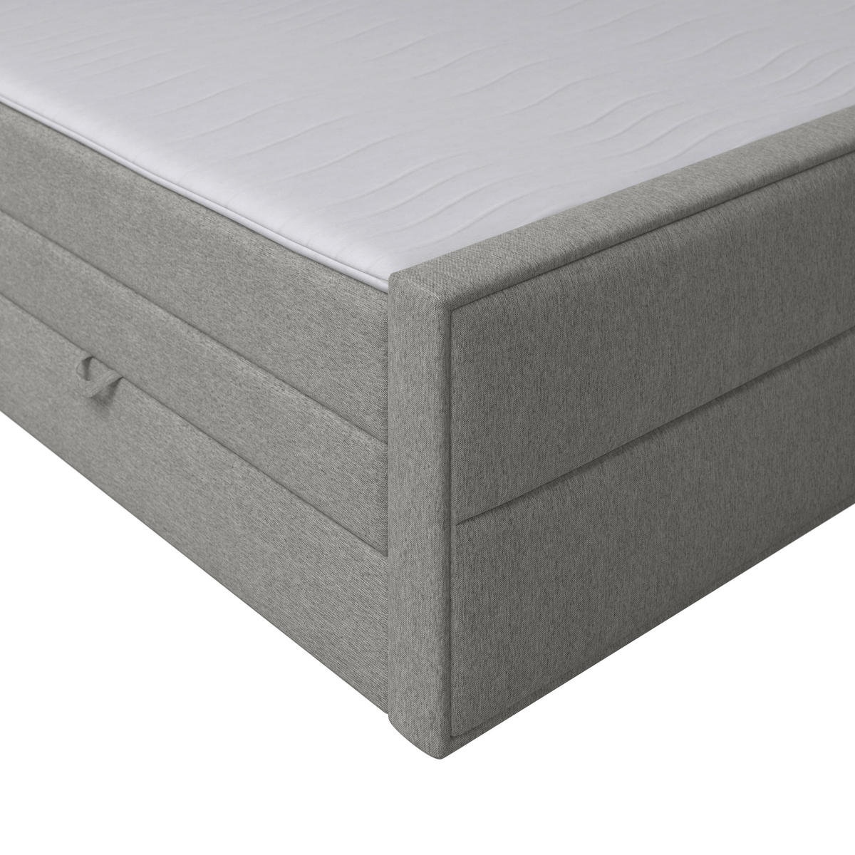 BOXSPRINGBETT 140/200 cm  in Silberfarben  - couleur argentée, Modern, textile/métal (140/200cm) - MID.YOU